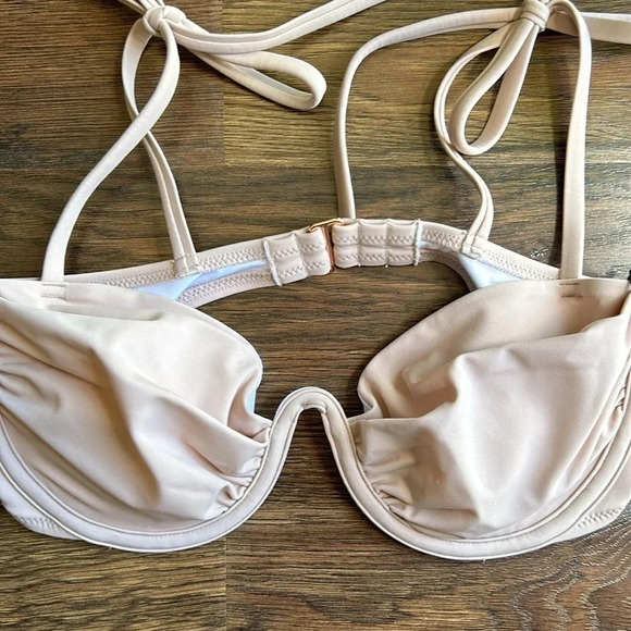NWT Shade & Shore Bikini Top Light Pink Blush | Underwire Bikini Top | 34B - Picture 5 of 8